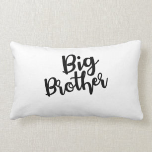 Big Brother text in Cursive Black style Lumbar Cushion