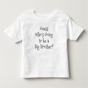 Big Brother Text Personalised White Toddler T-Shirt