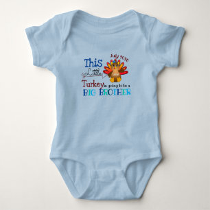 Big Brother to be Turkey Pregnancy Announcement Baby Bodysuit