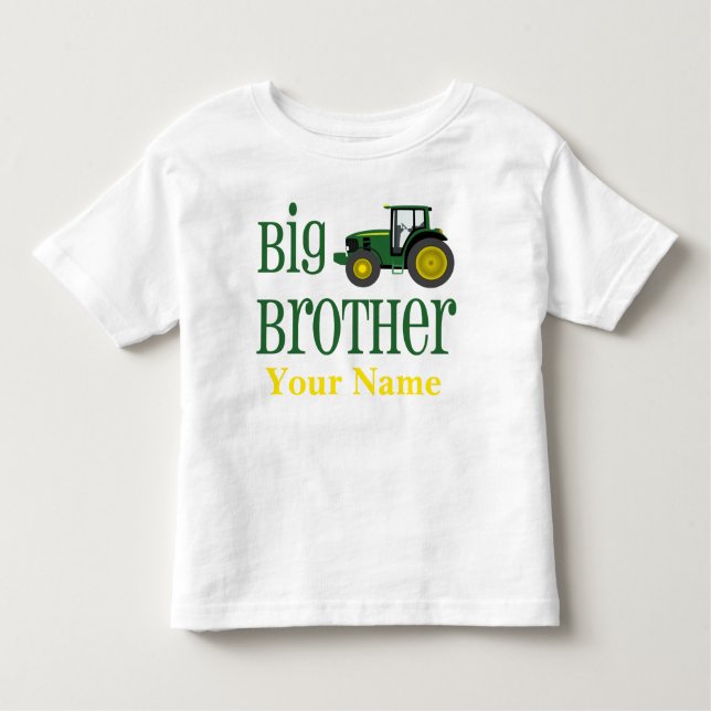 Big Brother Tractor Personalised T-shirt (Front)