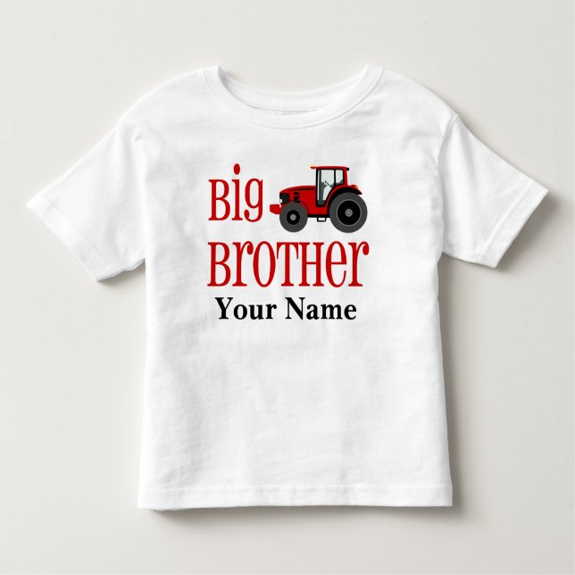 Big Brother Tractor Personalised T-shirt (Front)