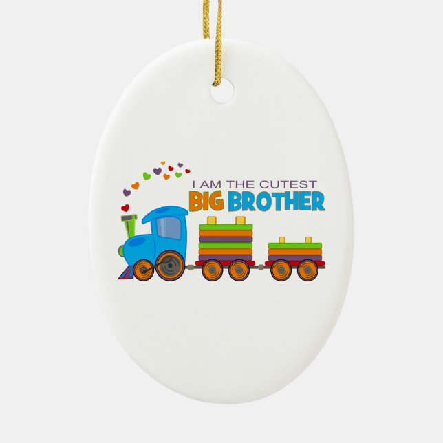 Big Brother -Train Ceramic Tree Decoration (Back)