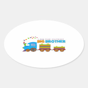 Big Brother -Train Oval Sticker