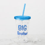 Big Brother Typography Acrylic Tumbler<br><div class="desc">Great drinkware for the "big brother".</div>