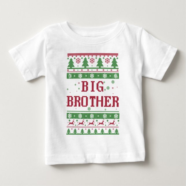 Big Brother Ugly Christmas Baby T-Shirt (Front)