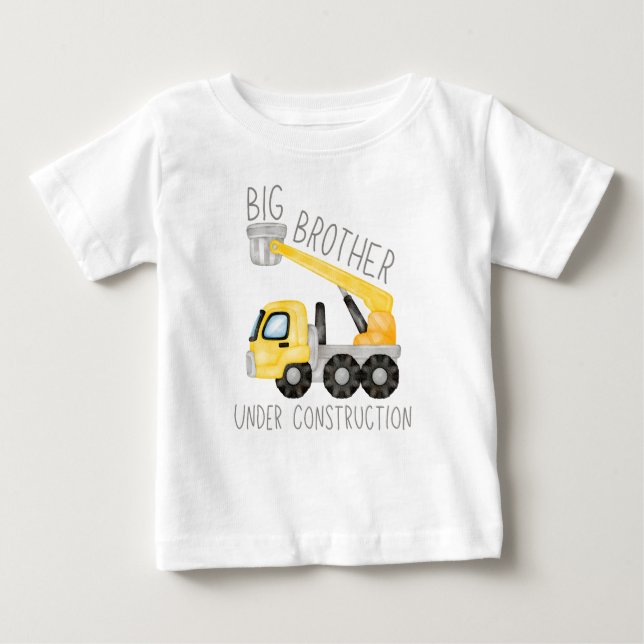 Big Brother Under Construction, Brother Digger Baby T-Shirt (Front)
