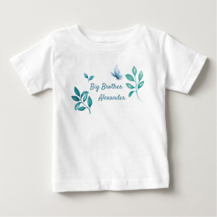 Big brother watercolor butterfly floral baby T-Shirt