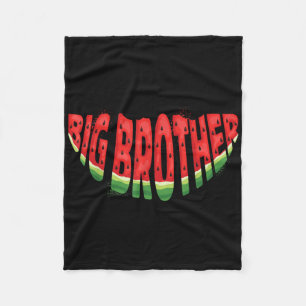 Big Brother Watermelon Summer Fruit Family Matchin Fleece Blanket