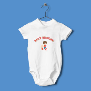 Big Brother with Baby Brother Proud Brother Baby Bodysuit