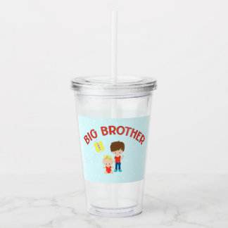 Big Brother with Baby Sister Personalised Acrylic Tumbler