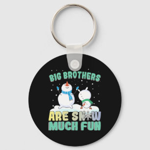 Big Brothers are Snow Much Fun - Holiday Snowman Key Ring