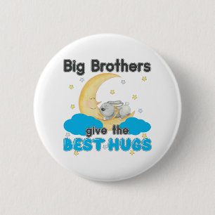 Big Brothers Give the Best Hugs - Bunny Moon 6 Cm Round Badge