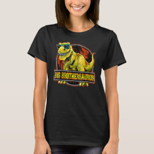 Big Brothersaurus Rex 2 Kids Sunset For Fathers D T-Shirt