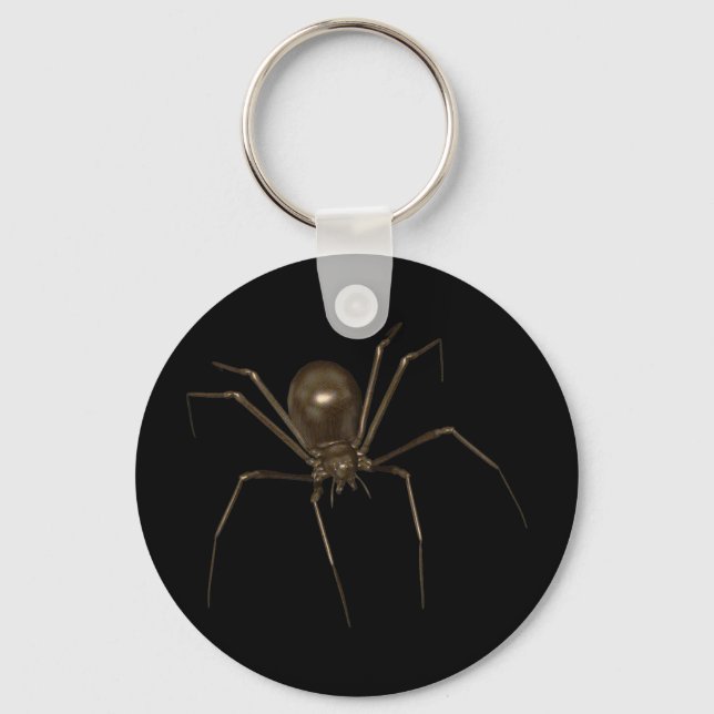 Big Brown 3D Halftone Spider Key Ring (Front)