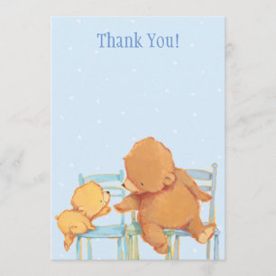 Big Brown Bear and Yellow Bear Thank You Card