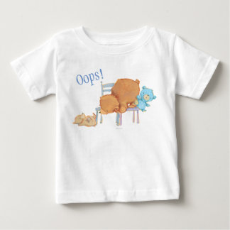 Big Brown Bear, Calico, & Floppy Share Two Chairs Baby T-Shirt