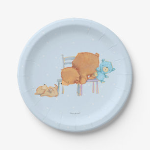 Big Brown Bear, Calico, & Floppy Share Two Chairs Paper Plate