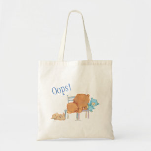 Big Brown Bear, Calico, & Floppy Share Two Chairs Tote Bag