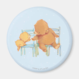 Big Brown Bear Helps Little Yellow Bear Magnet
