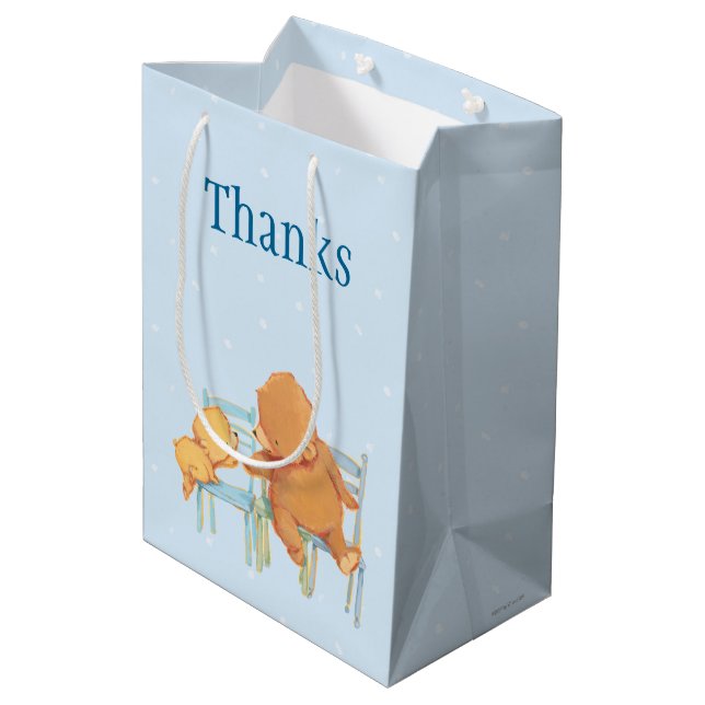 Big Brown Bear Helps Little Yellow Bear Medium Gift Bag (Back Angled)