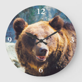 Big Brown Bear Large Clock