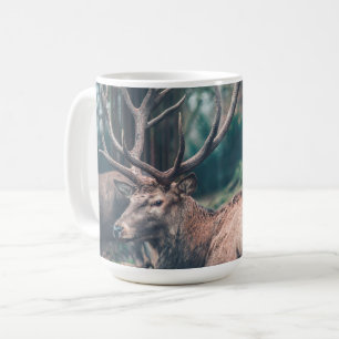 Big Brown Buck Deer with Large Antlers Coffee Mug