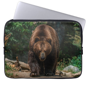 Big Brown Grizzly Bear Laptop Sleeve