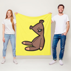 Big Brown Teddy Bear Fleece Blanket