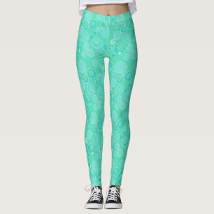 Big Bubblegum Bubbles Everywhere Teal Thank You Leggings