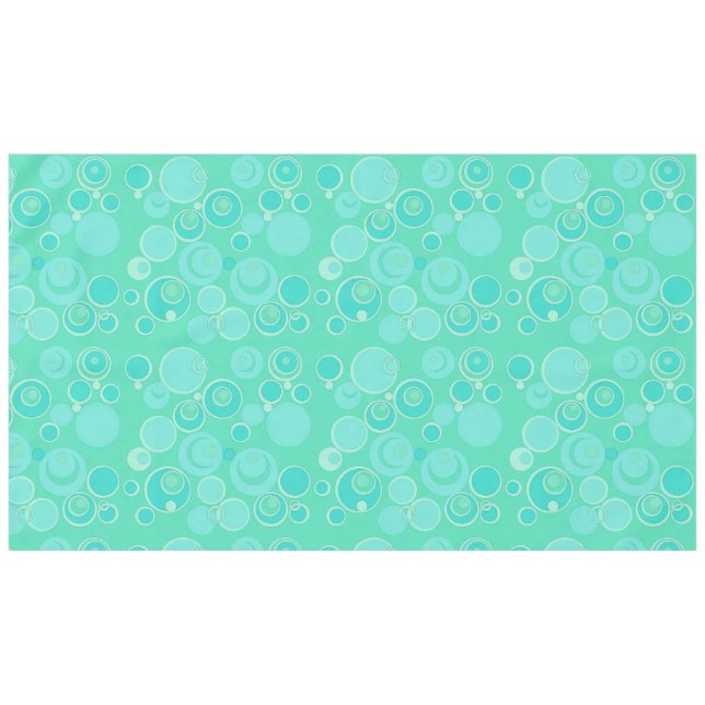 Big Bubblegum Bubbles Everywhere Teal Thank You Tablecloth (Front (Horizontal))