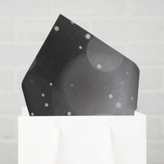 Big Bubbles Bokeh Black Tissue Paper