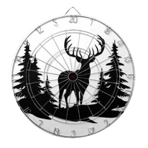 Big Buck Among Pine Tree Vector Dartboard