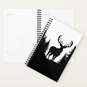 Big Buck Among Pine Tree Vector Planner