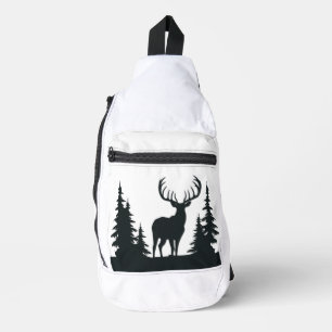 Big Buck Among Pine Trees Sling Bag