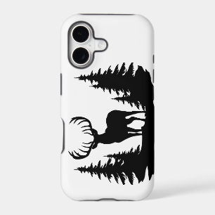 Big Buck Among Pine Trees Vector