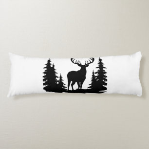 Big Buck Among Pine Trees Vector  Body Cushion