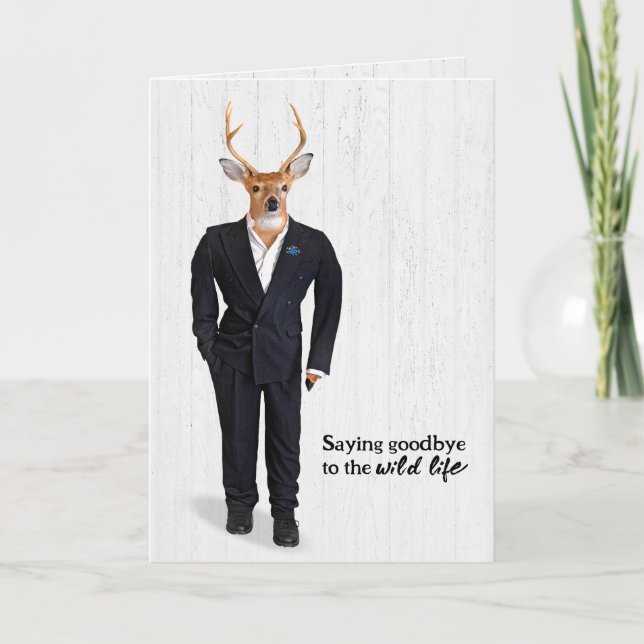 Big Buck Best Man Request Invitation (Front)