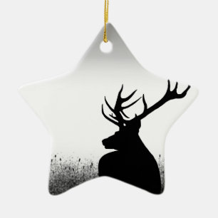 Big Buck Ceramic Tree Decoration