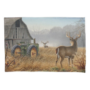 Big Buck Deer Showdown On The Farm Pillowcase