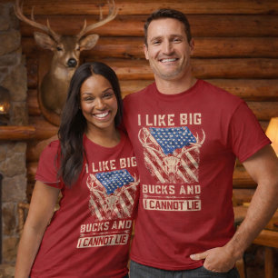 Big Buck Energy – Stars, Stripes & Antlers T-Shirt