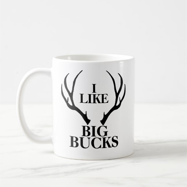 Big Buck Funny Hunting Coffee Mug (Left)