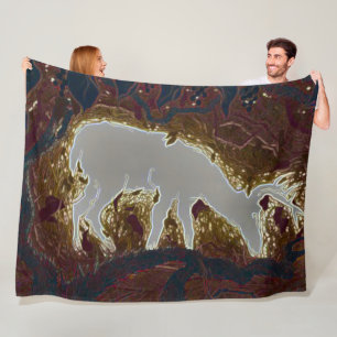Big Buck Hunter Abstract Outdoorsman Fleece Blanket