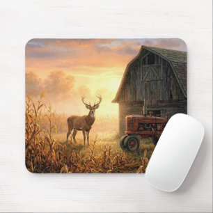 Big Buck in Country Sunrise Mouse Pad