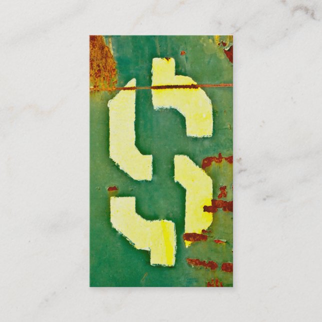 Big Bucks Dollar Sign Business Card (Front)