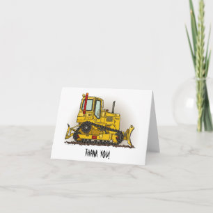Big Bulldozer Dozer Thank You Card