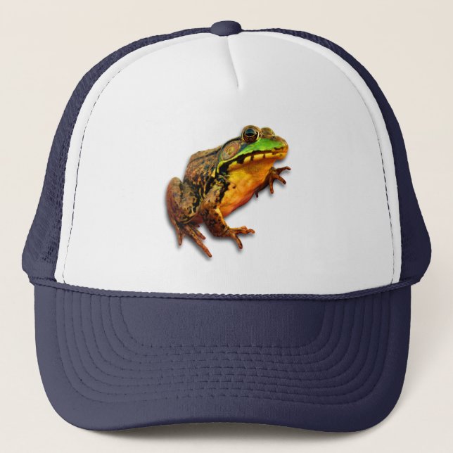 Big Bullfrog Large Frog with Attitude Trucker Hat (Front)