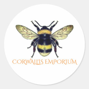 Big Bumble Bee Classic Round Sticker