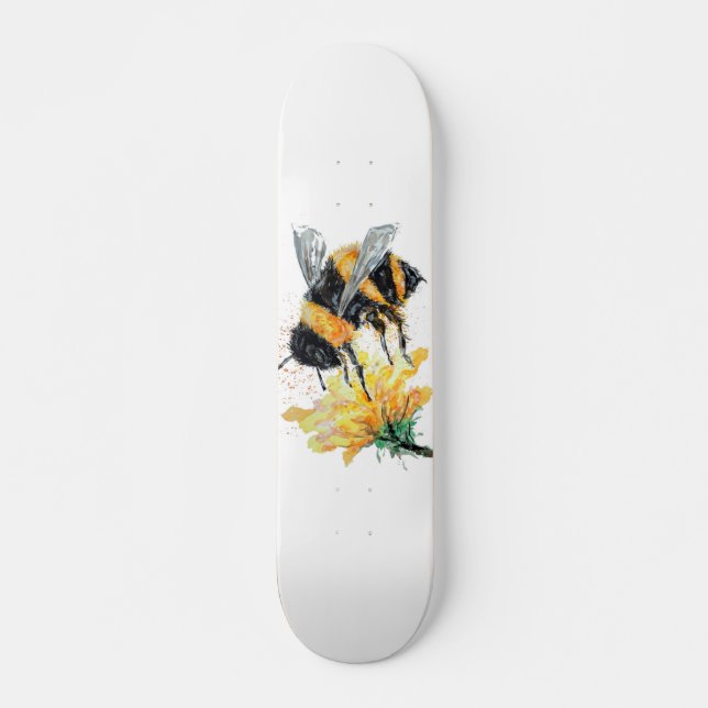Big Bumble Bee collecting Pollen Skateboard (Front)