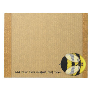 Big Bumble Bee Large Custom Notepad