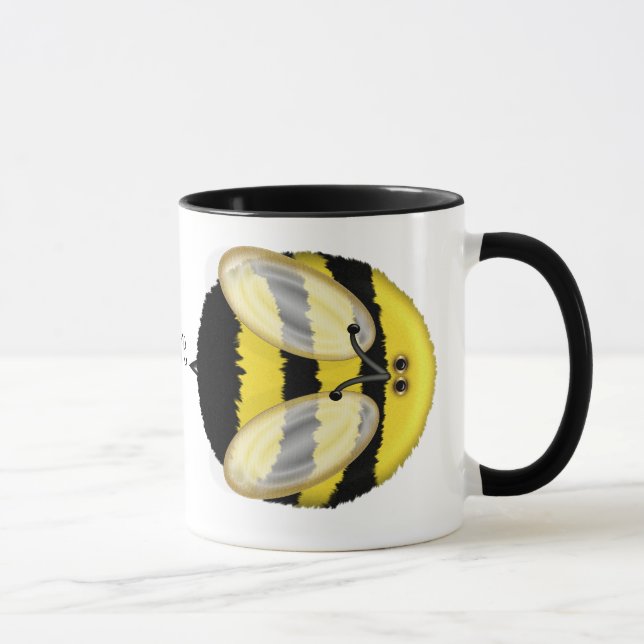 Big Bumble Bee Personalised Mug (Right)